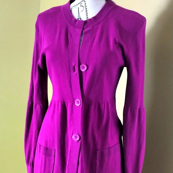 Three-quarter-length 3-button cardigan - Picture 1 of 6